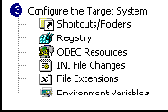 Команды группы Configure the Target System